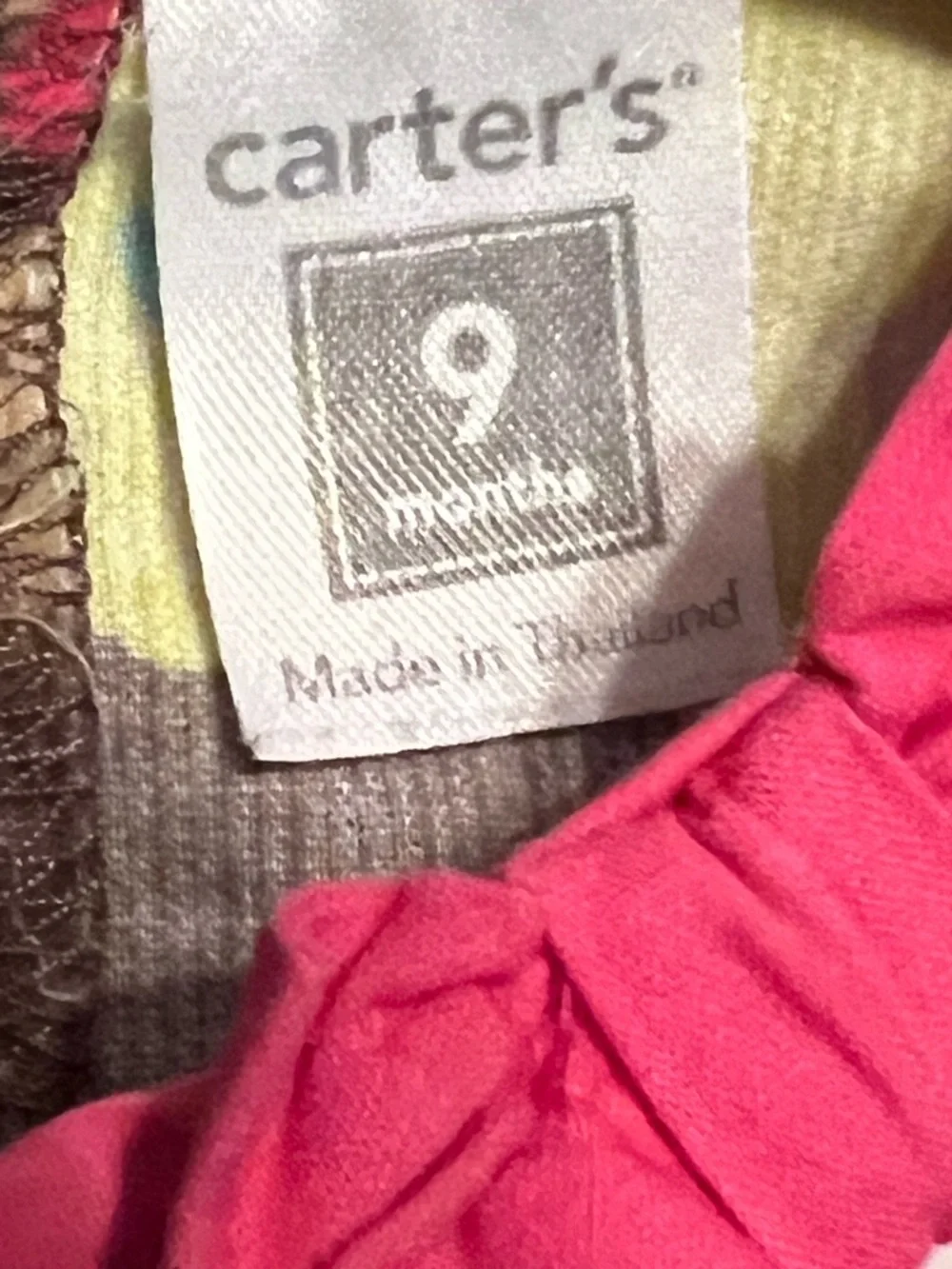Carter's Bright Pink Floral Toddler Dress with Brown Base